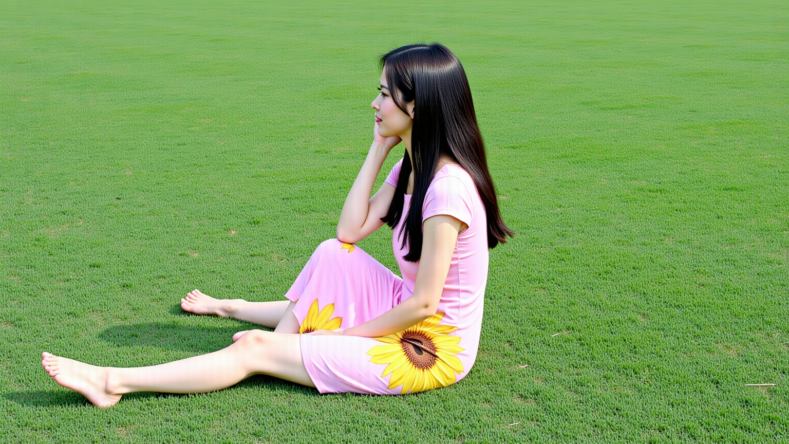 AI-generated face with uncanny artifacts